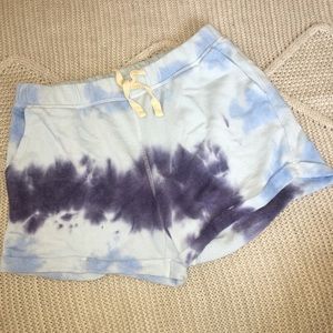 Tie dye pajama shorts